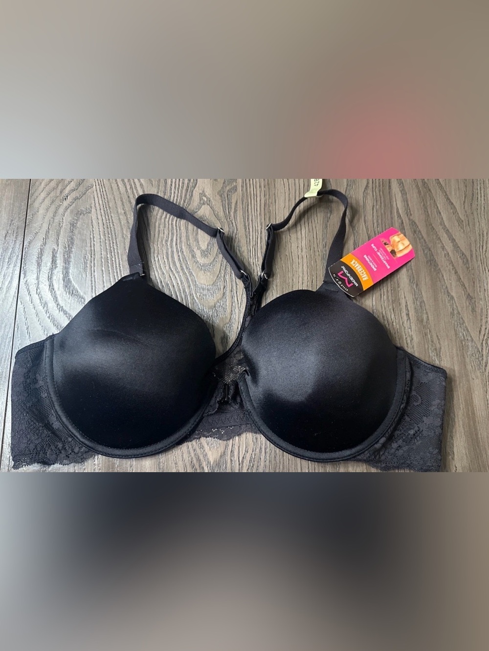 Maidenform Racerback Bra New With Tag Black Side 42 B Front Closure NWT